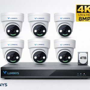 Advanced Luminys cameras kit - K86-8B2A4 (includes 1x NVR, 6x cams) - Wired & Installed