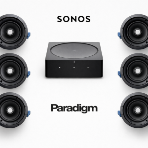 Main floor Sonos & Paradigm audio package (includes 1X Sonos Amp, 6x Paradigm  C65-R spks) - Wired & Installed